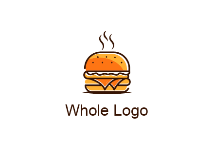 steaming burger logo