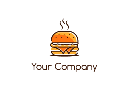 steaming burger logo