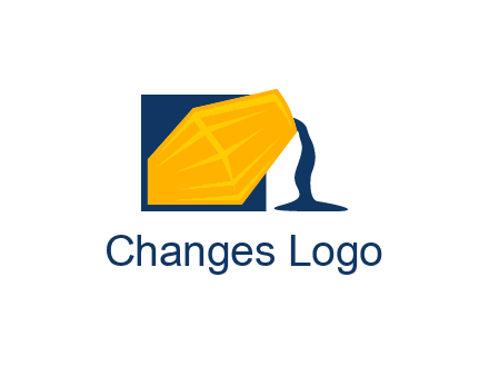 construction logo showing cement pouring out of a mixer