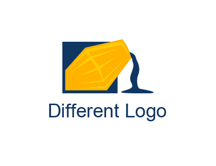 construction logo showing cement pouring out of a mixer