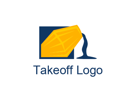 construction logo showing cement pouring out of a mixer