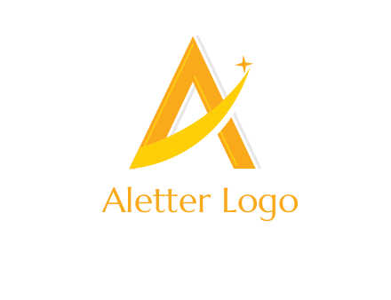 letter A with rising star logo