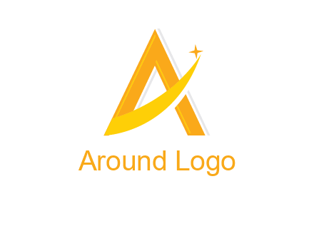 letter A with rising star logo