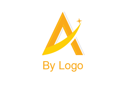 letter A with rising star logo