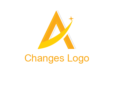 letter A with rising star logo