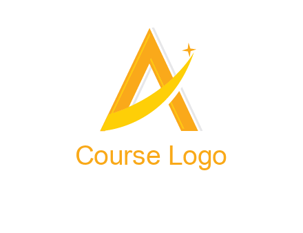 letter A with rising star logo
