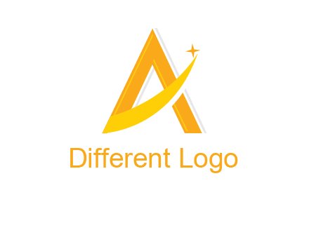 letter A with rising star logo