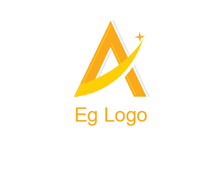 letter A with rising star logo
