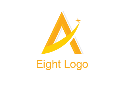 letter A with rising star logo