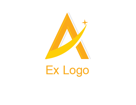 letter A with rising star logo
