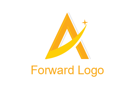 letter A with rising star logo