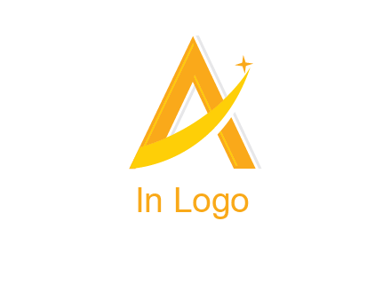letter A with rising star logo