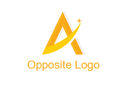letter A with rising star logo