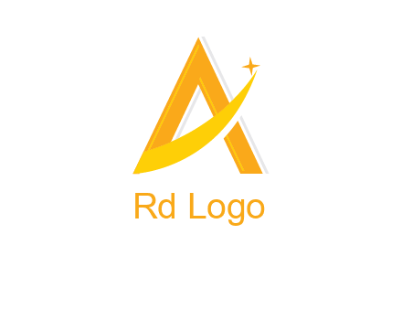 letter A with rising star logo