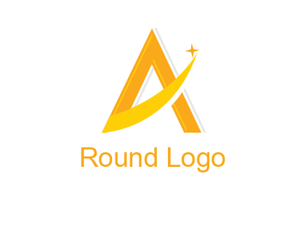 letter A with rising star logo