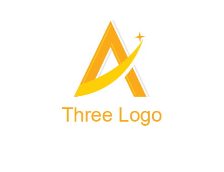 letter A with rising star logo