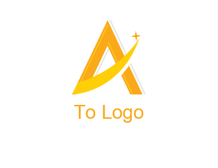 letter A with rising star logo