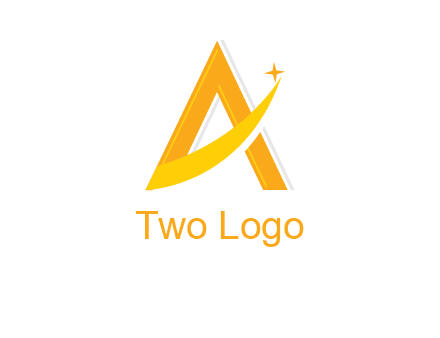 letter A with rising star logo