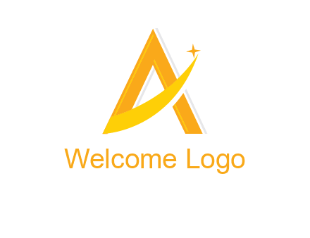 letter A with rising star logo