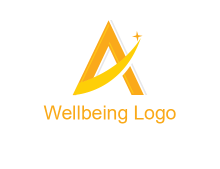 letter A with rising star logo