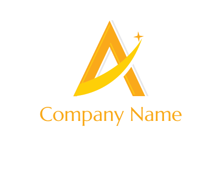 letter A with rising star logo