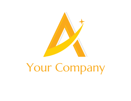 letter A with rising star logo