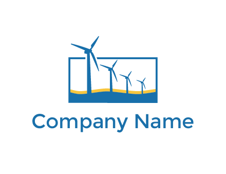 renewable energy logo showcasing windmills