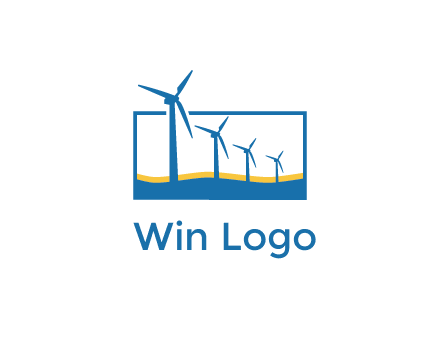 renewable energy logo showcasing windmills