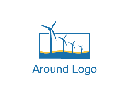 renewable energy logo showcasing windmills