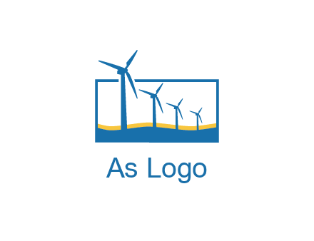renewable energy logo showcasing windmills