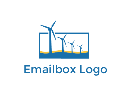 renewable energy logo showcasing windmills