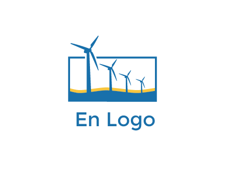 renewable energy logo showcasing windmills