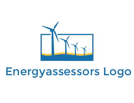 renewable energy logo showcasing windmills