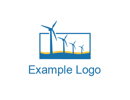 renewable energy logo showcasing windmills
