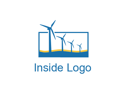 renewable energy logo showcasing windmills