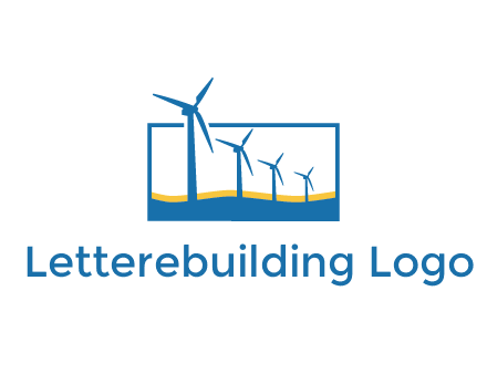 renewable energy logo showcasing windmills