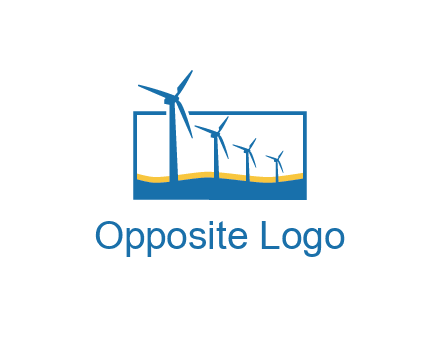 renewable energy logo showcasing windmills