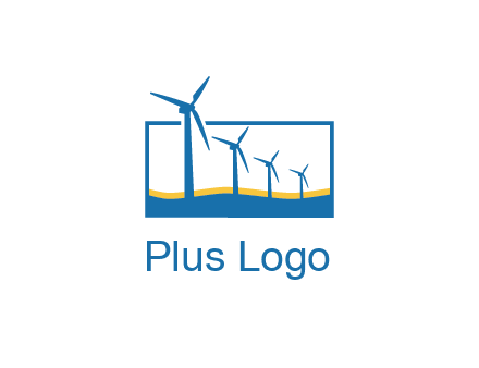 renewable energy logo showcasing windmills