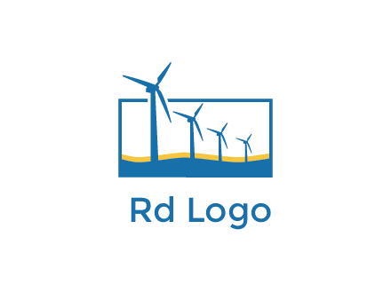 renewable energy logo showcasing windmills