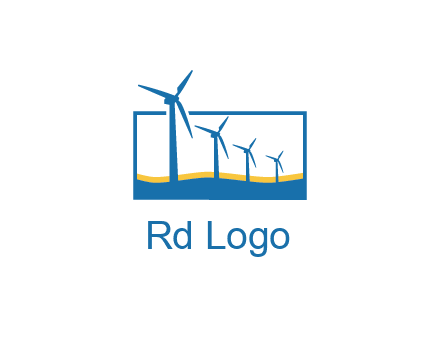 renewable energy logo showcasing windmills