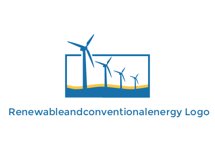 renewable energy logo showcasing windmills