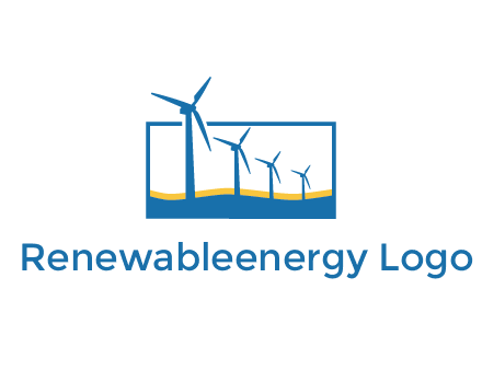 renewable energy logo showcasing windmills