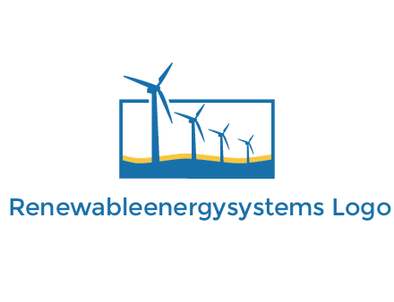 renewable energy logo showcasing windmills