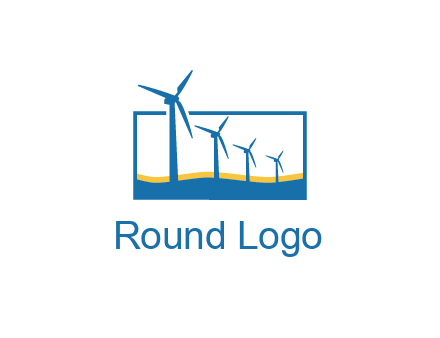 renewable energy logo showcasing windmills