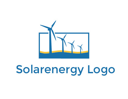 renewable energy logo showcasing windmills