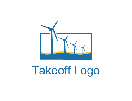 renewable energy logo showcasing windmills