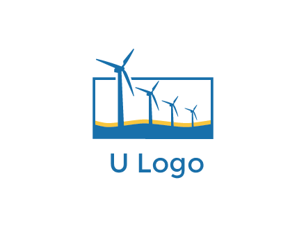 renewable energy logo showcasing windmills