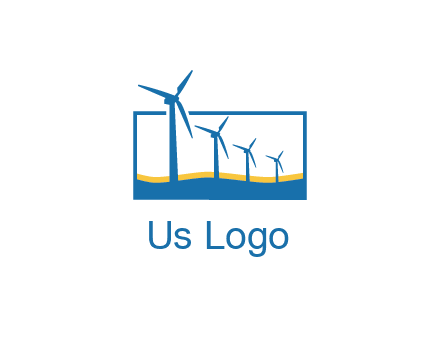 renewable energy logo showcasing windmills