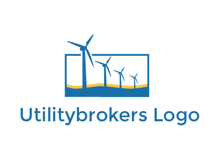 renewable energy logo showcasing windmills
