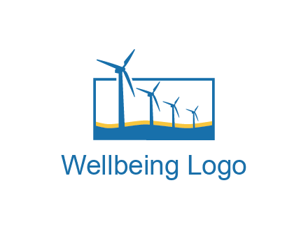 renewable energy logo showcasing windmills